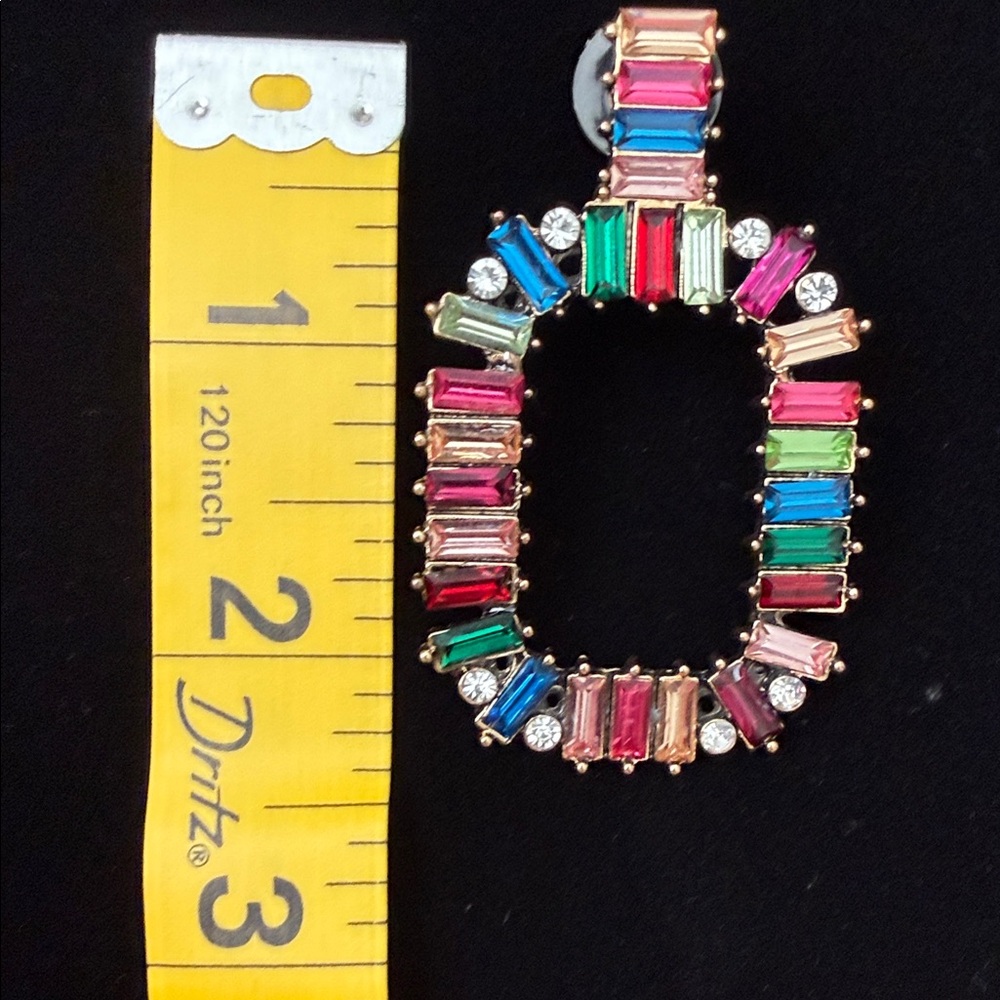 Multicolor Geometric Earrings - image 4